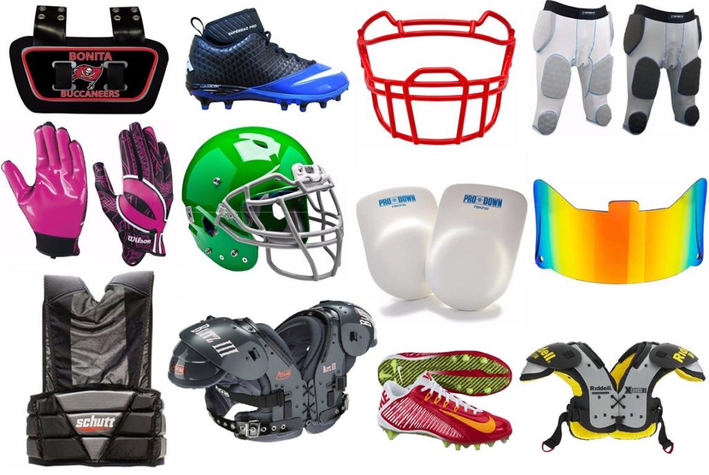 A List of American Football Protective Gear and Equipment