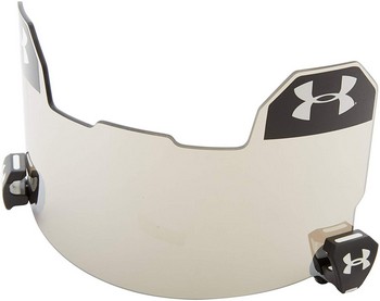 under armour standard football helmet visor with multiflection, grey