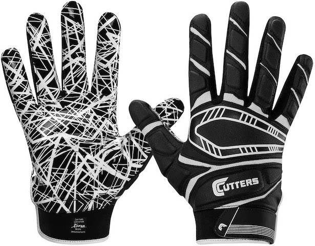 Cutters Game Day Padded Football Glove for Lineman and All-Purpose Player